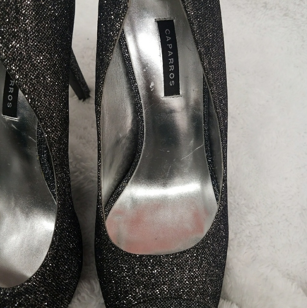 Caparros NEO Platform Open Toe Shoes Black Sz 10 - Picture 7 of 8